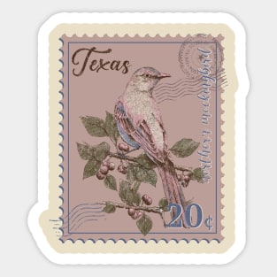 Texas vintage Stamps Sticker